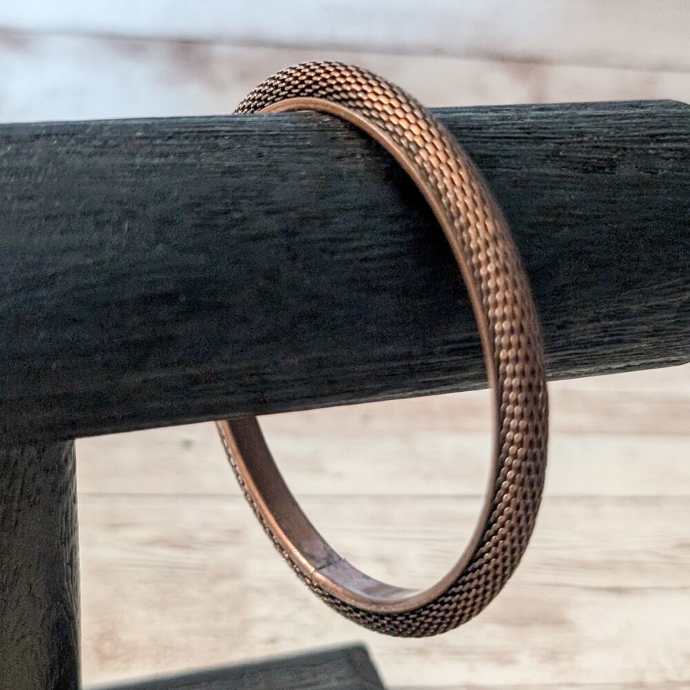 Vintage Bracelet Metallic Brown Bangle